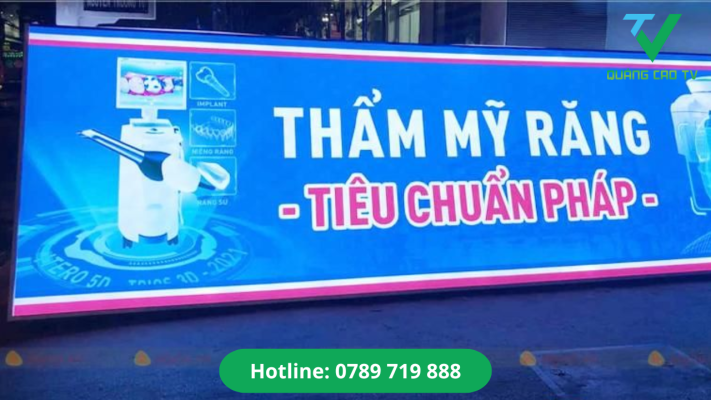 Biển bạt hộp đèn kết hợp hiệu ứng RGB đổi màu