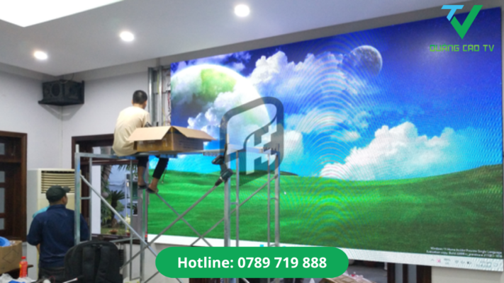 không gian lắp đặt màn hình led